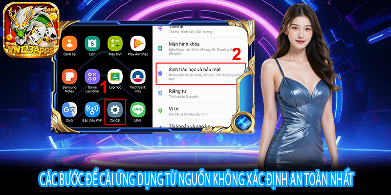 Thao tác cho phép cài ứng dụng từ nguồn không xác định dễ dàng