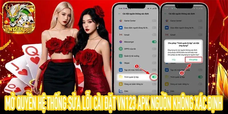 Cách khắc phục lỗi cài đặt VN123 APK do chặn nguồn không rõ