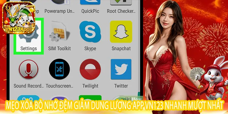 Thao tác dọn dẹp dung lượng App VN123 giúp giải phóng RAM