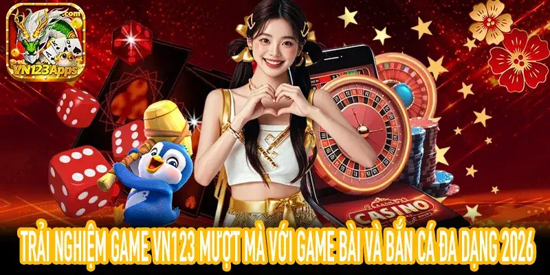 Giao diện Game VN123 với các sảnh Game Bài, Bắn Cá cực mượt