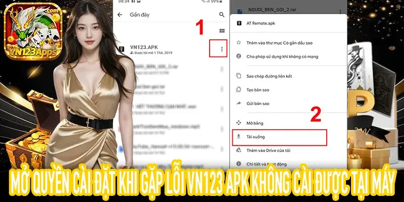 Hướng dẫn mở bảo mật khi vn123 apk không cài được vào máy chủ