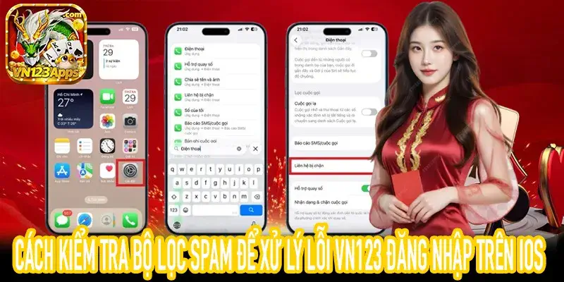 Thao tác sửa lỗi VN123 đăng nhập trên cài đặt tin nhắn điện thoại
