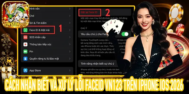 Hình ảnh hiển thị thông báo lỗi FaceID VN123 trên điện thoại